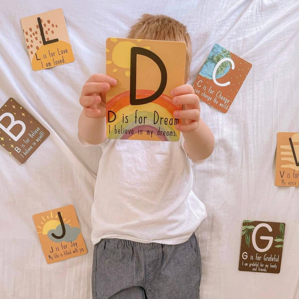 alphabet memory flashcards for kids, educational toys for kids, affirmations for children. the letter D card