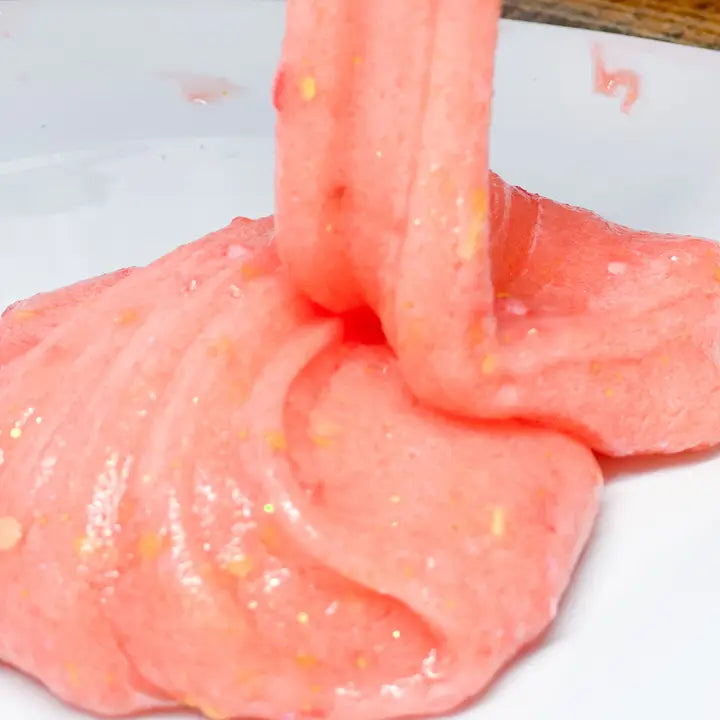 strawberry lemonade slime kit, pink, gold slime