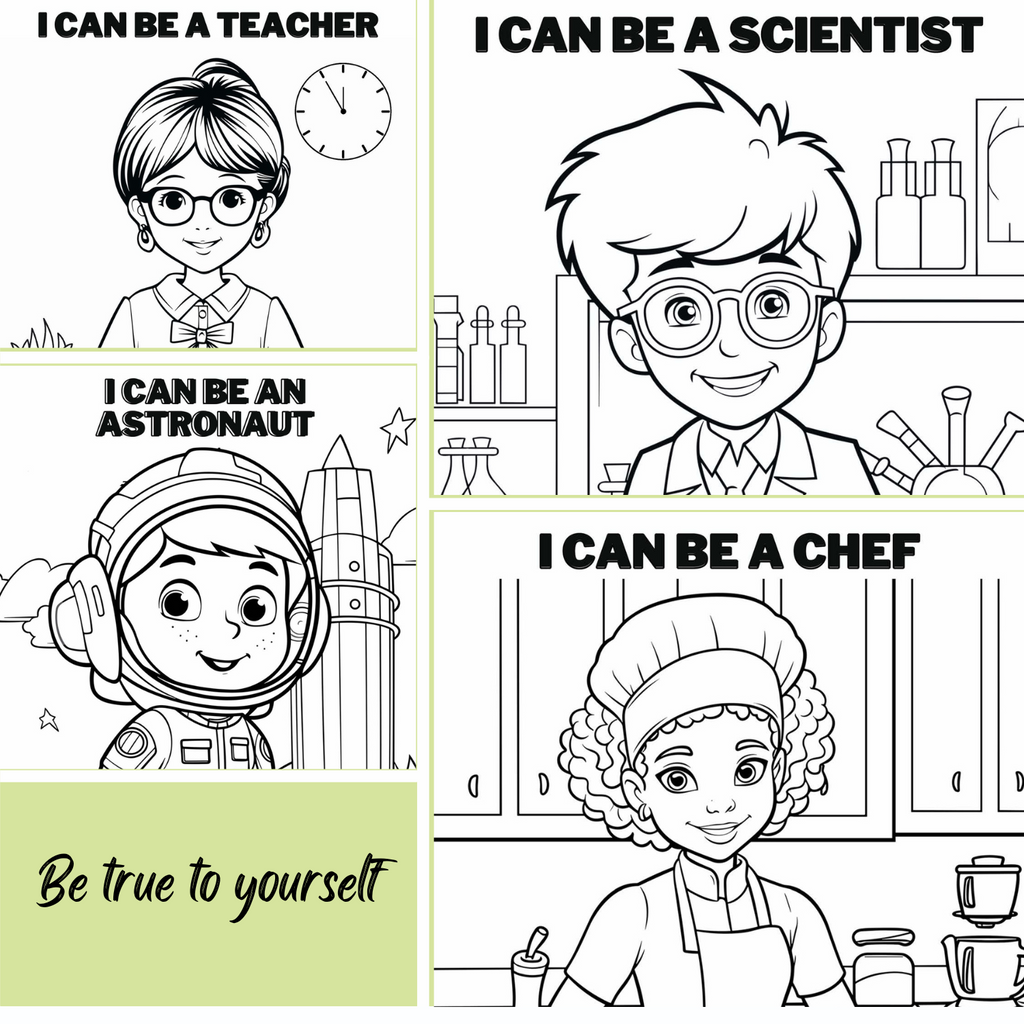 children's career coloring book