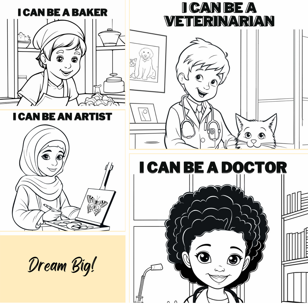 children's career coloring book