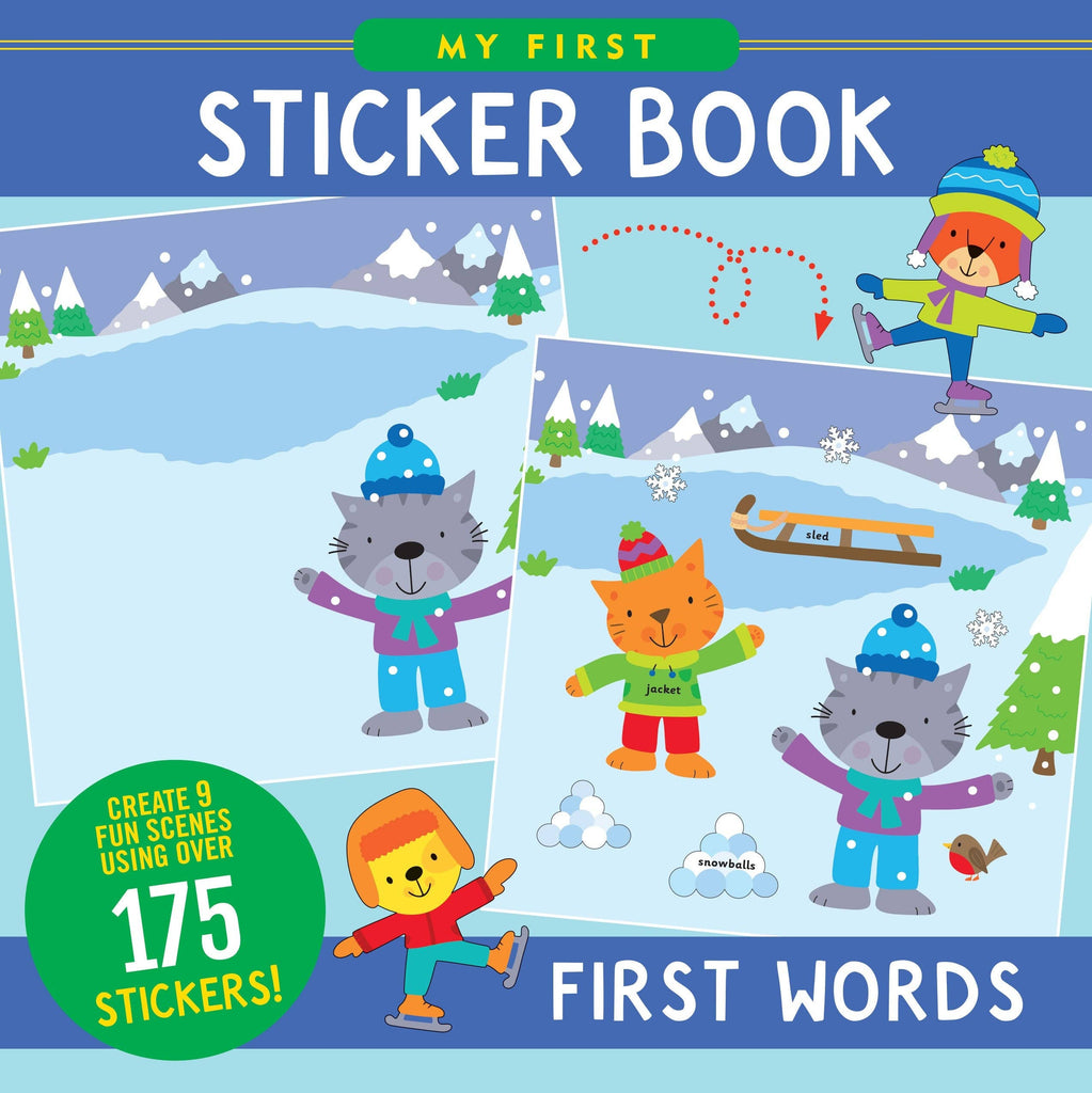 my first sticker book of first words for children with 175 stickers on this cover page