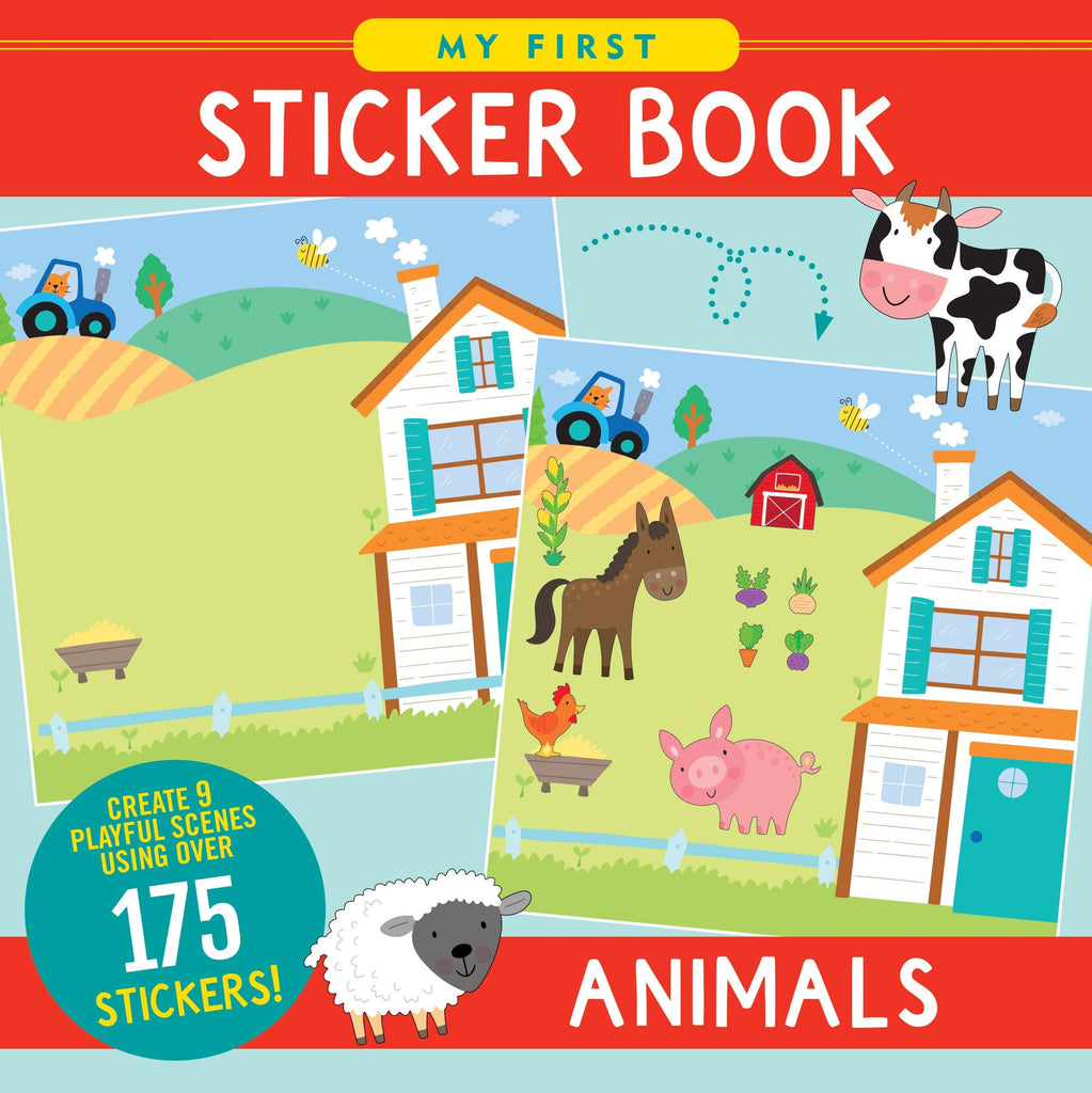 my first sticker book kids can be creative with stickers and animals 175 stickers image on this cover